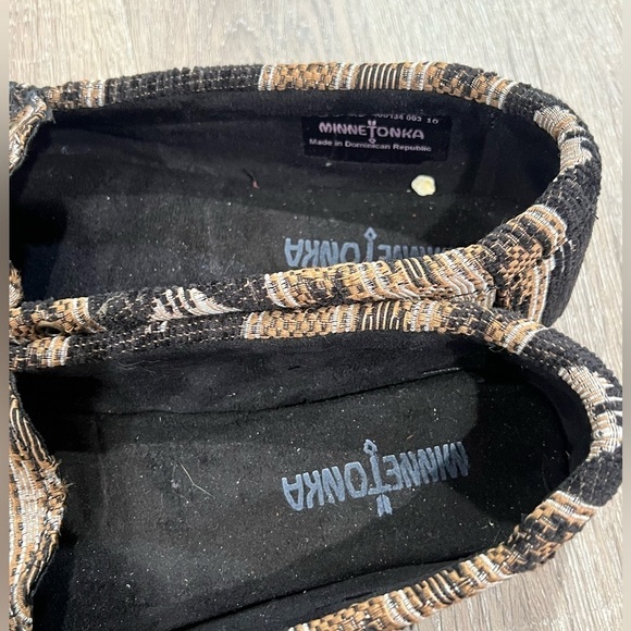 Minnetonka Size 6.5 Women’s Aztec Woven Dominican Republic Slippers Loafers - Picture 9 of 12